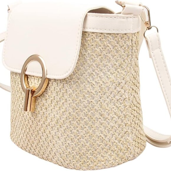 Versatile Small Straw Crossbody Bag for Women - Perfect Gift for Any Occasion - Picture 1 of 7